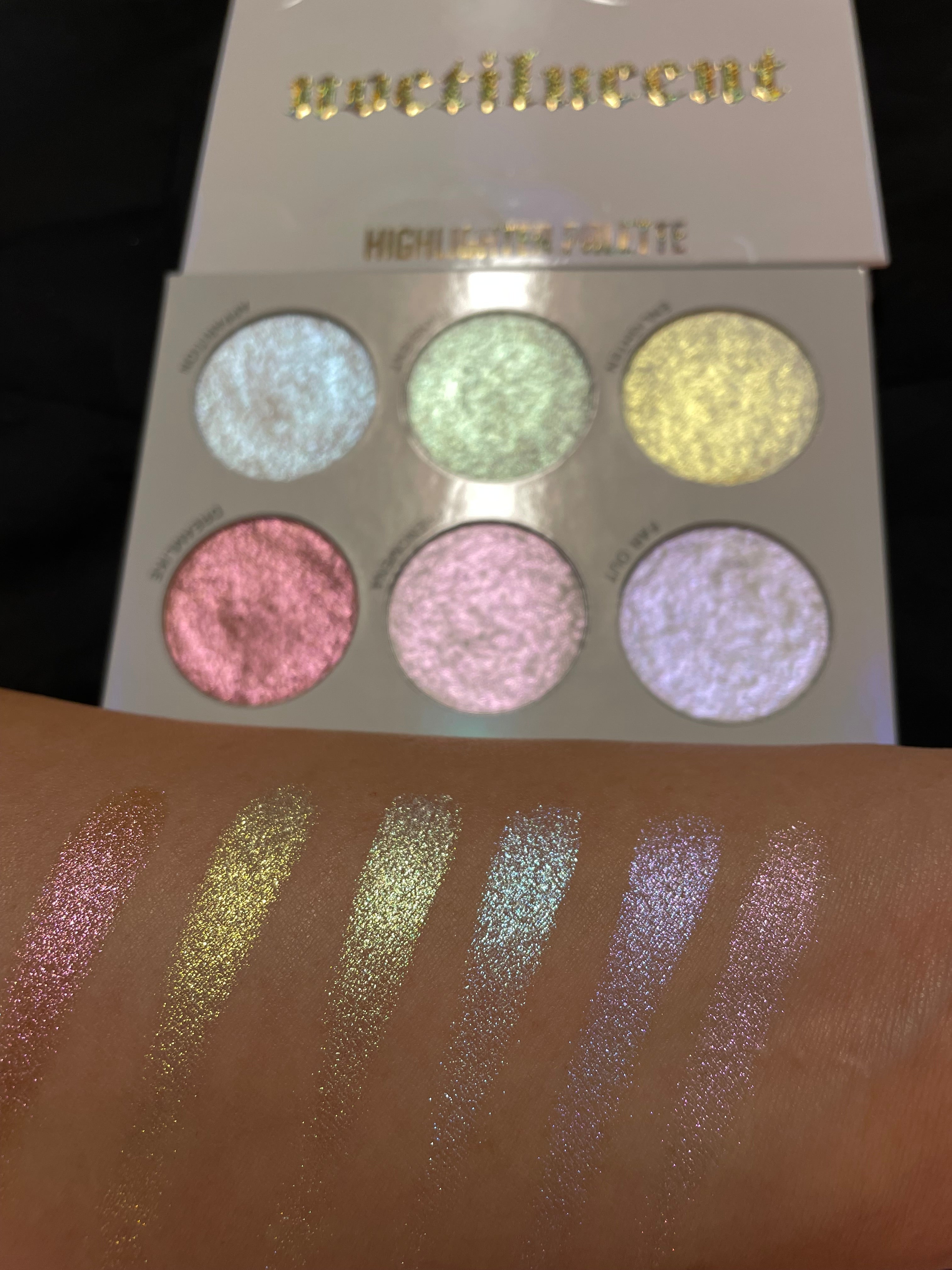 Bella Beaute Bar Oracle + Blend Bunny Noctilucent 2024 duochrome highlighter palettes